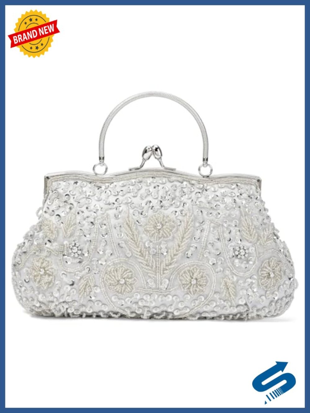 Evening Handbag Beaded Purse Sparkly Rhinestone Clutch